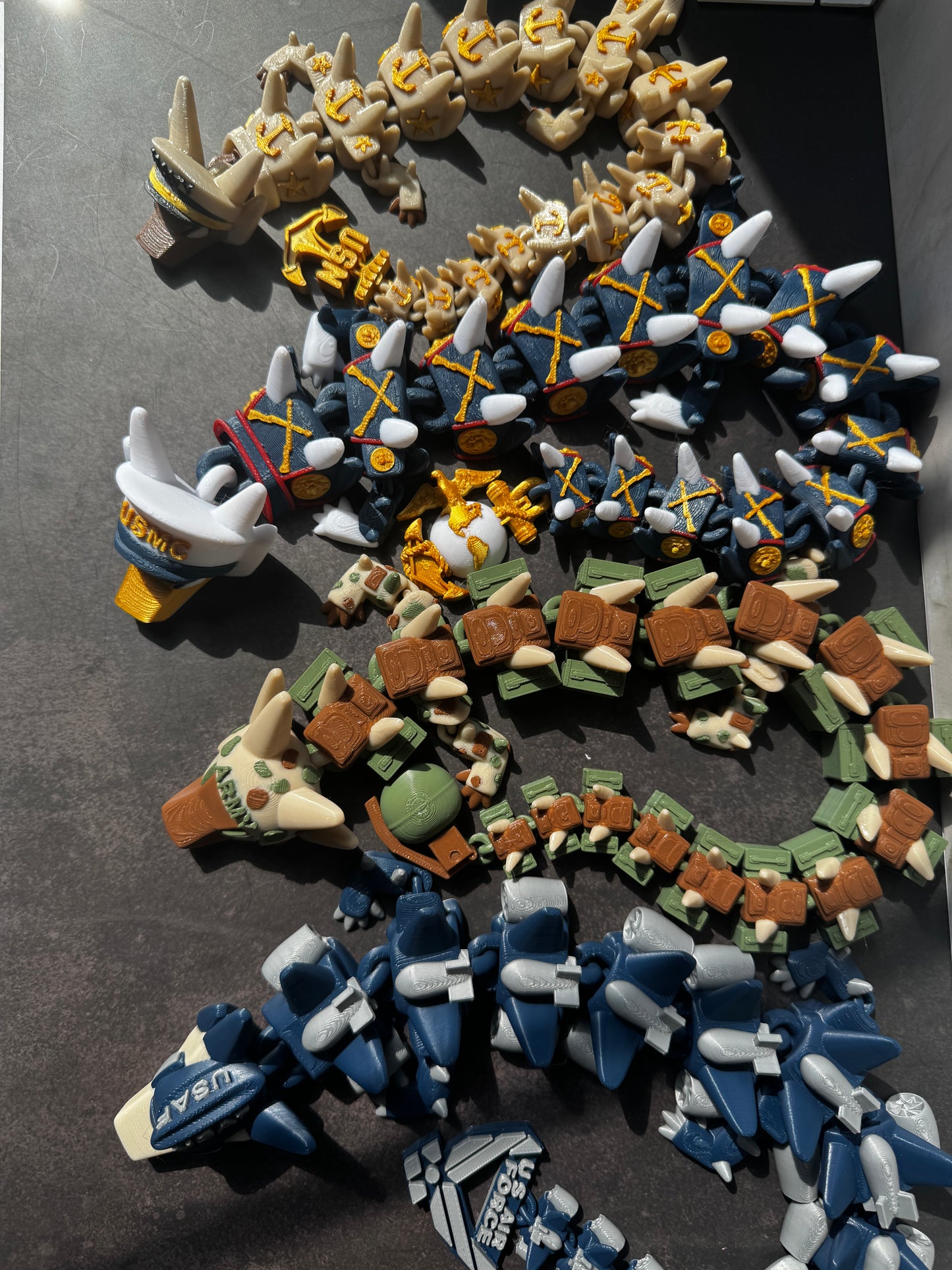 USMC Articulated Dragon – 3D Printed | Marine Corps Gift | Made to Order