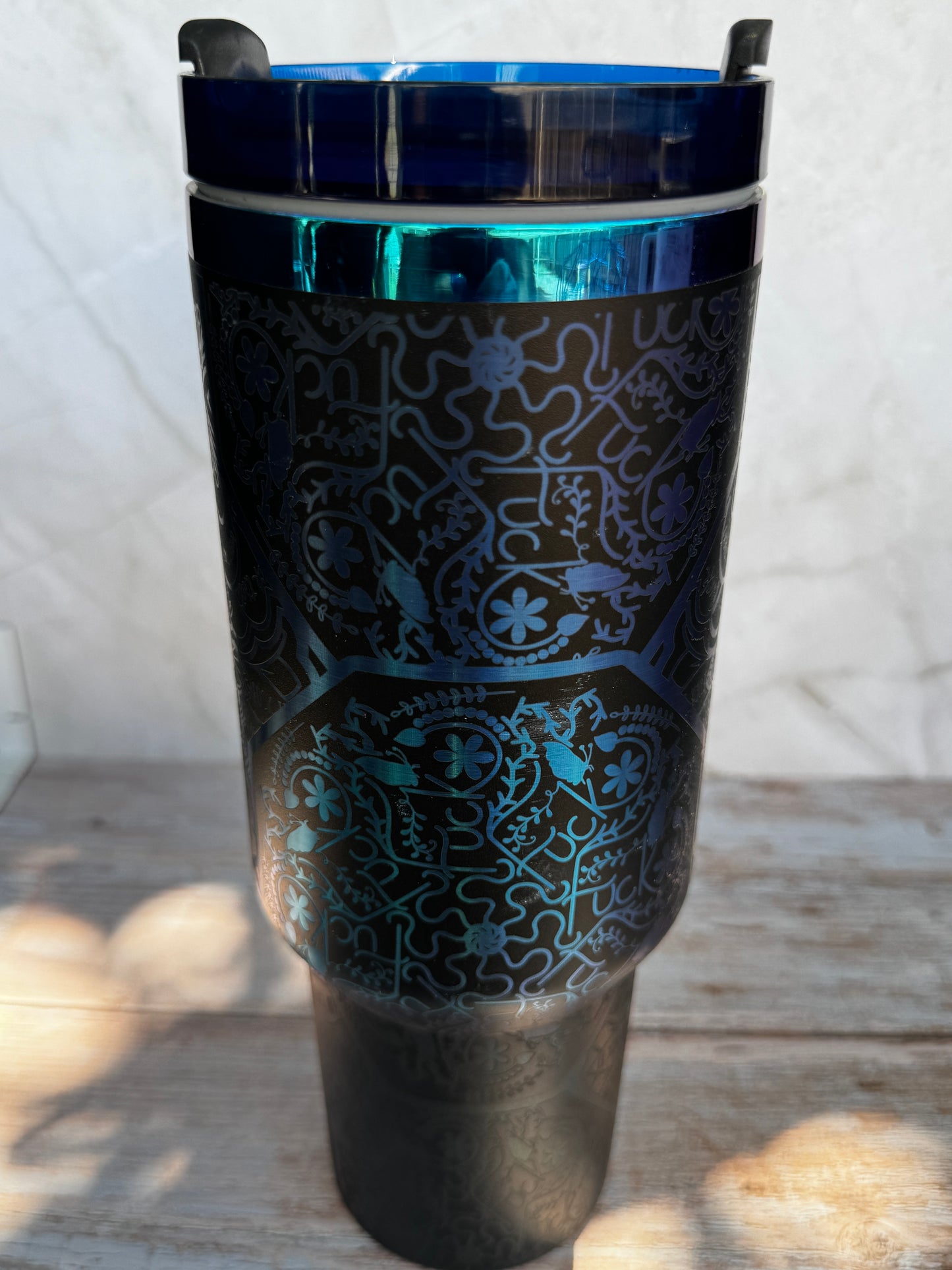 Mandala "F-Word" Engraved Stainless Steel Tumbler – 16oz, 20oz, 30oz, 40oz