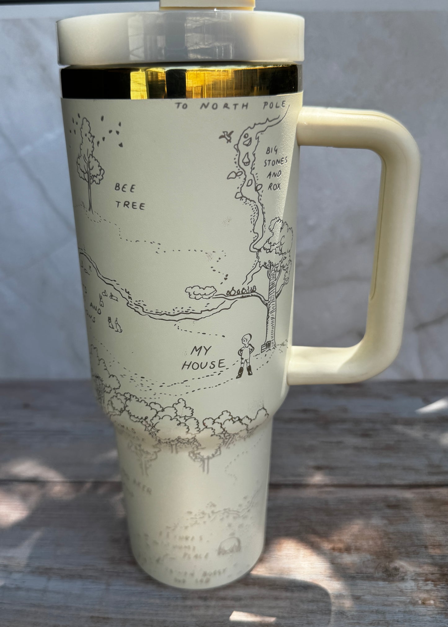 Hundred Acre Wood Map Tumbler – Insulated Stainless Steel Travel Cup (40oz, 30oz, 20oz, 16oz)