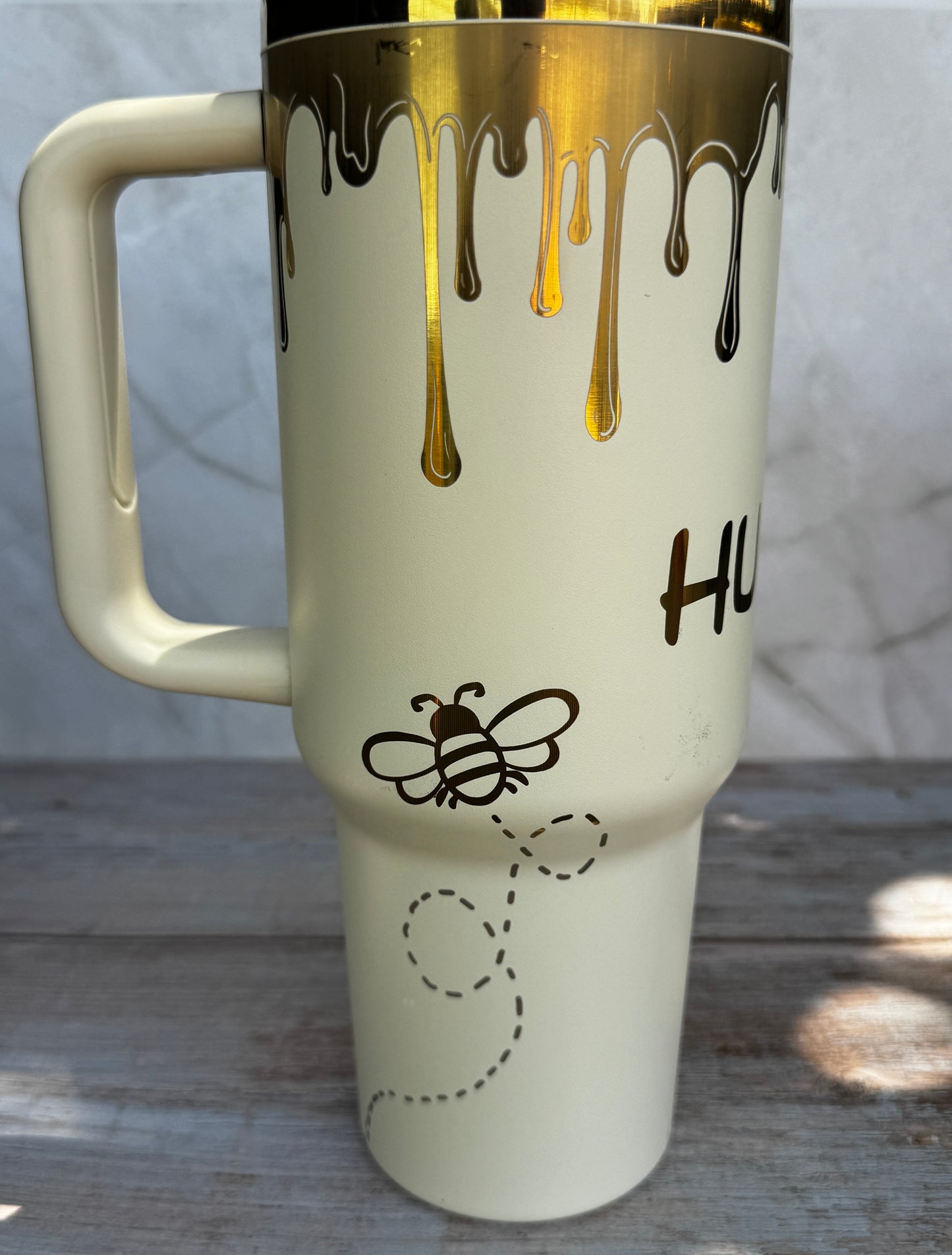 Hunny Bee Stainless Steel Tumbler – Cute Honeycomb Drinkware