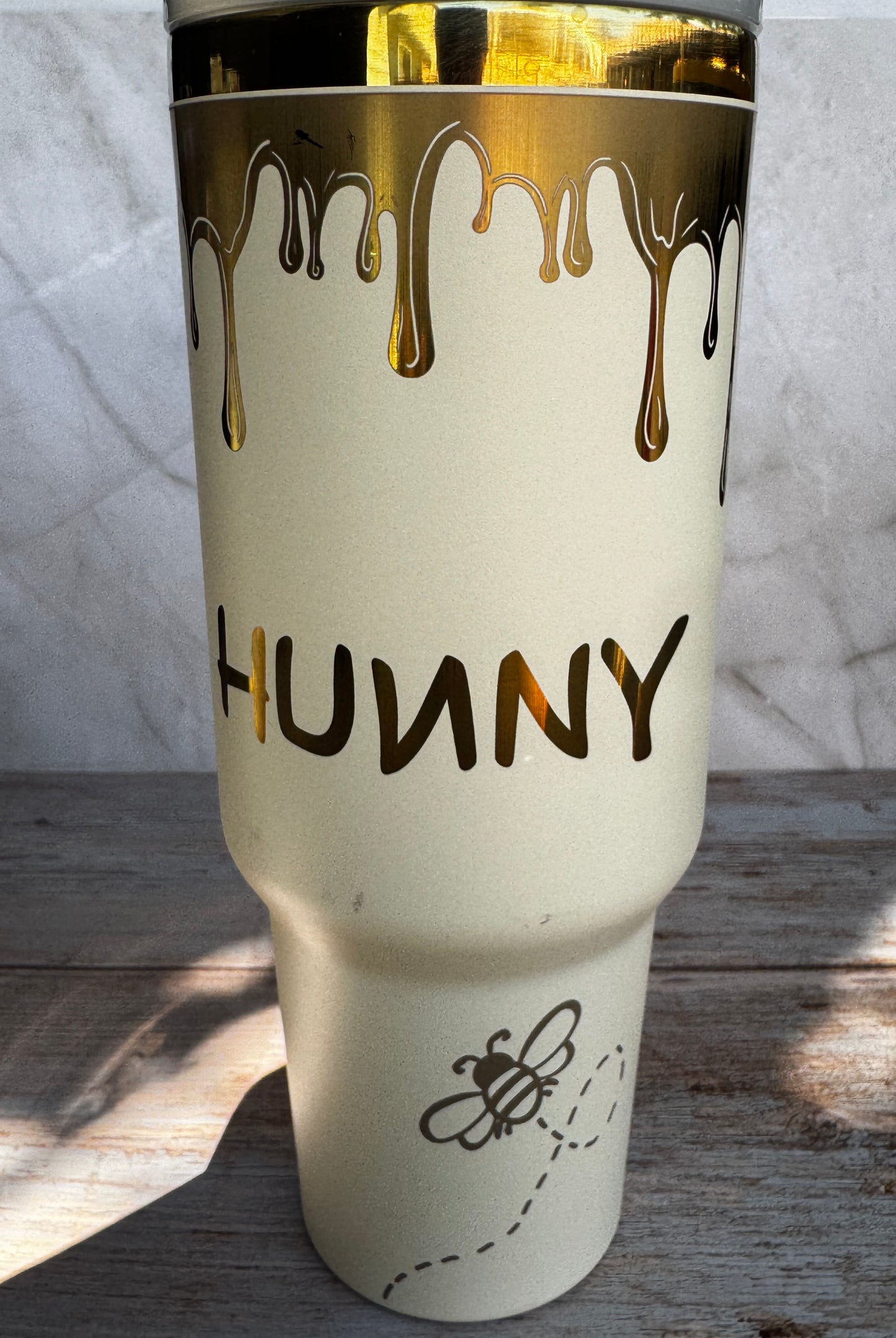 Hunny Bee Stainless Steel Tumbler – Cute Honeycomb Drinkware