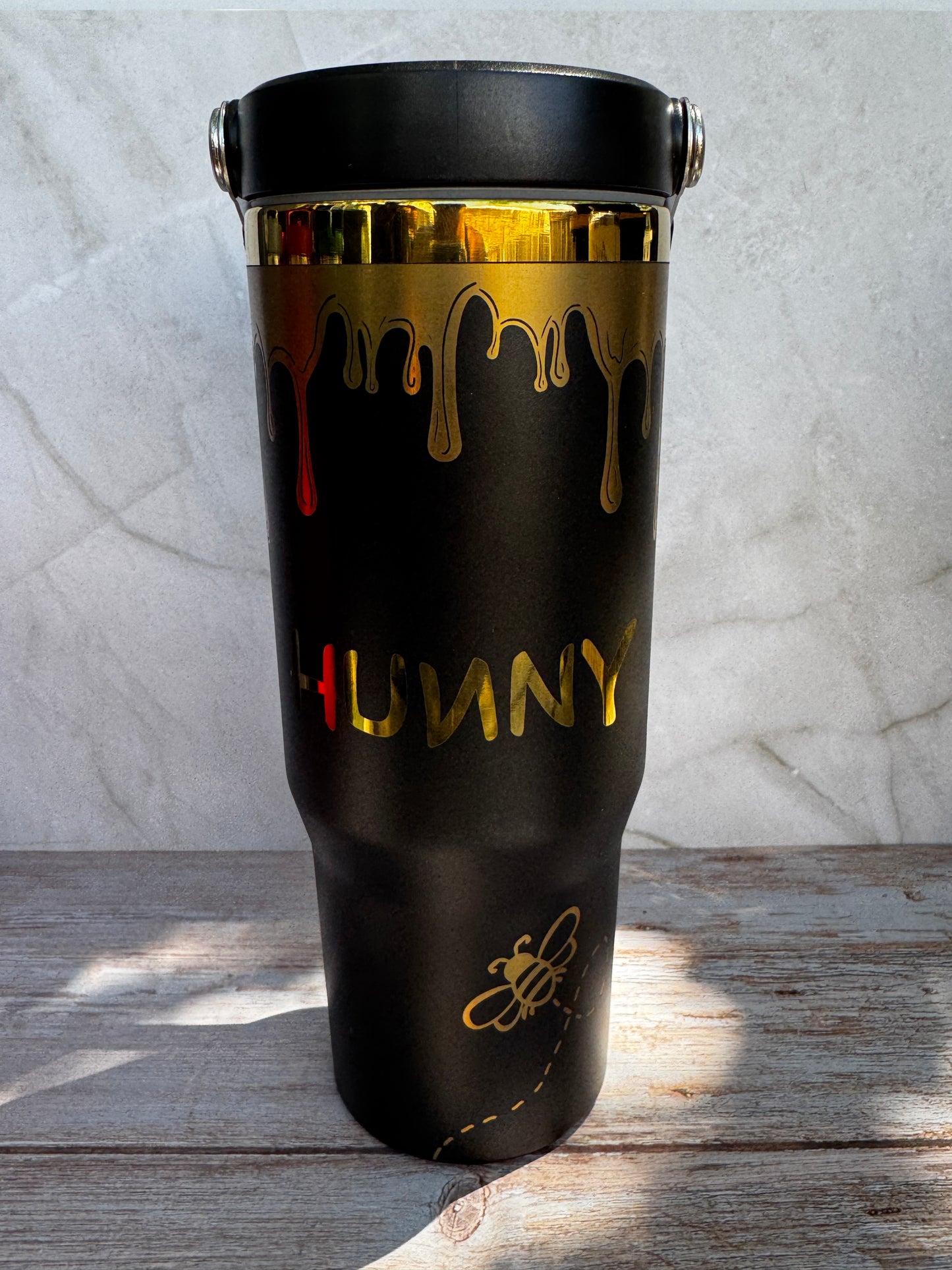 Hunny Bee Stainless Steel Tumbler – Cute Honeycomb Drinkware