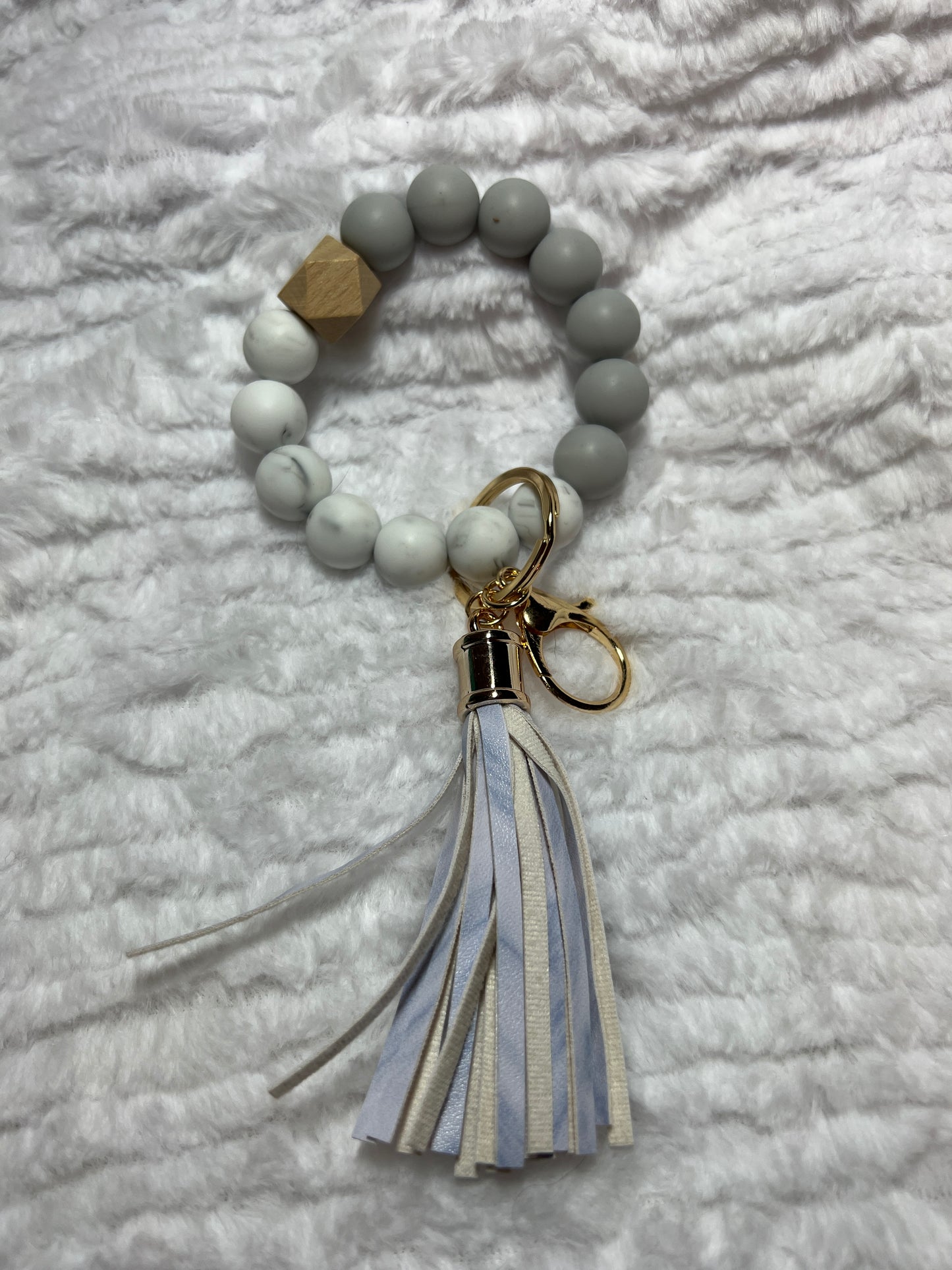 Chunky wristlet keychain