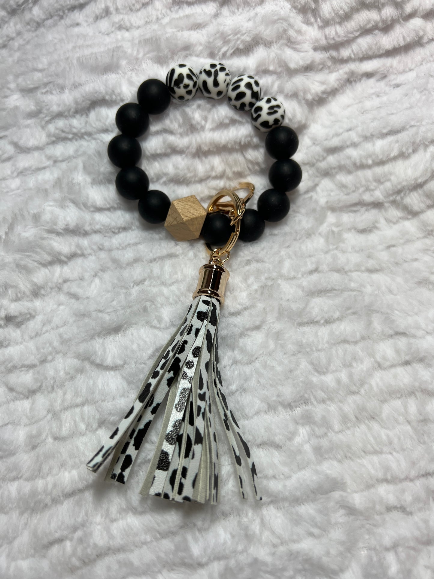 Chunky wristlet keychain