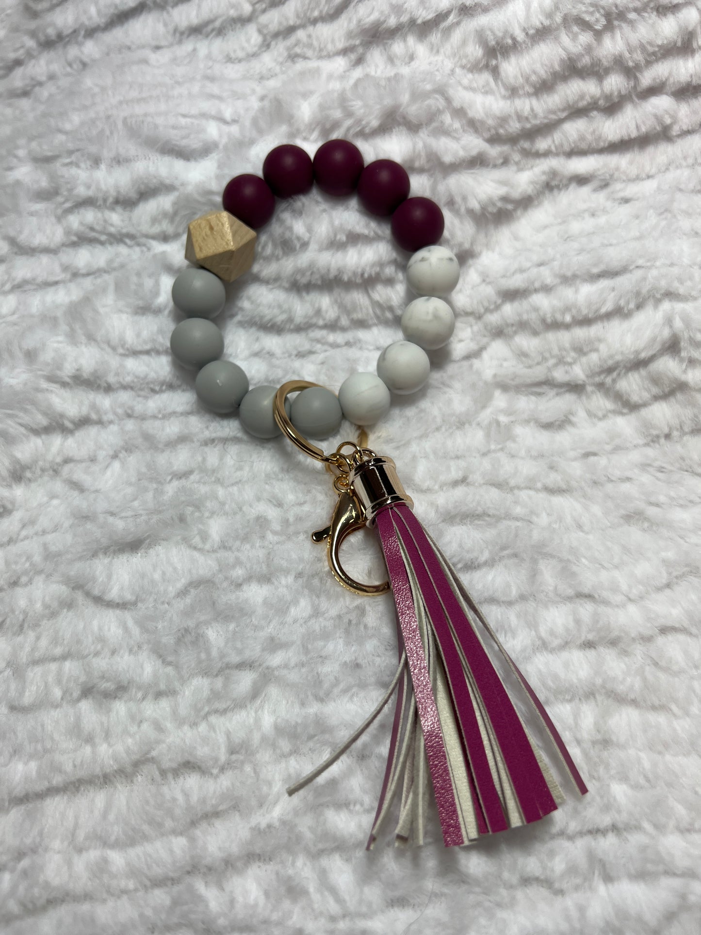 Chunky wristlet keychain
