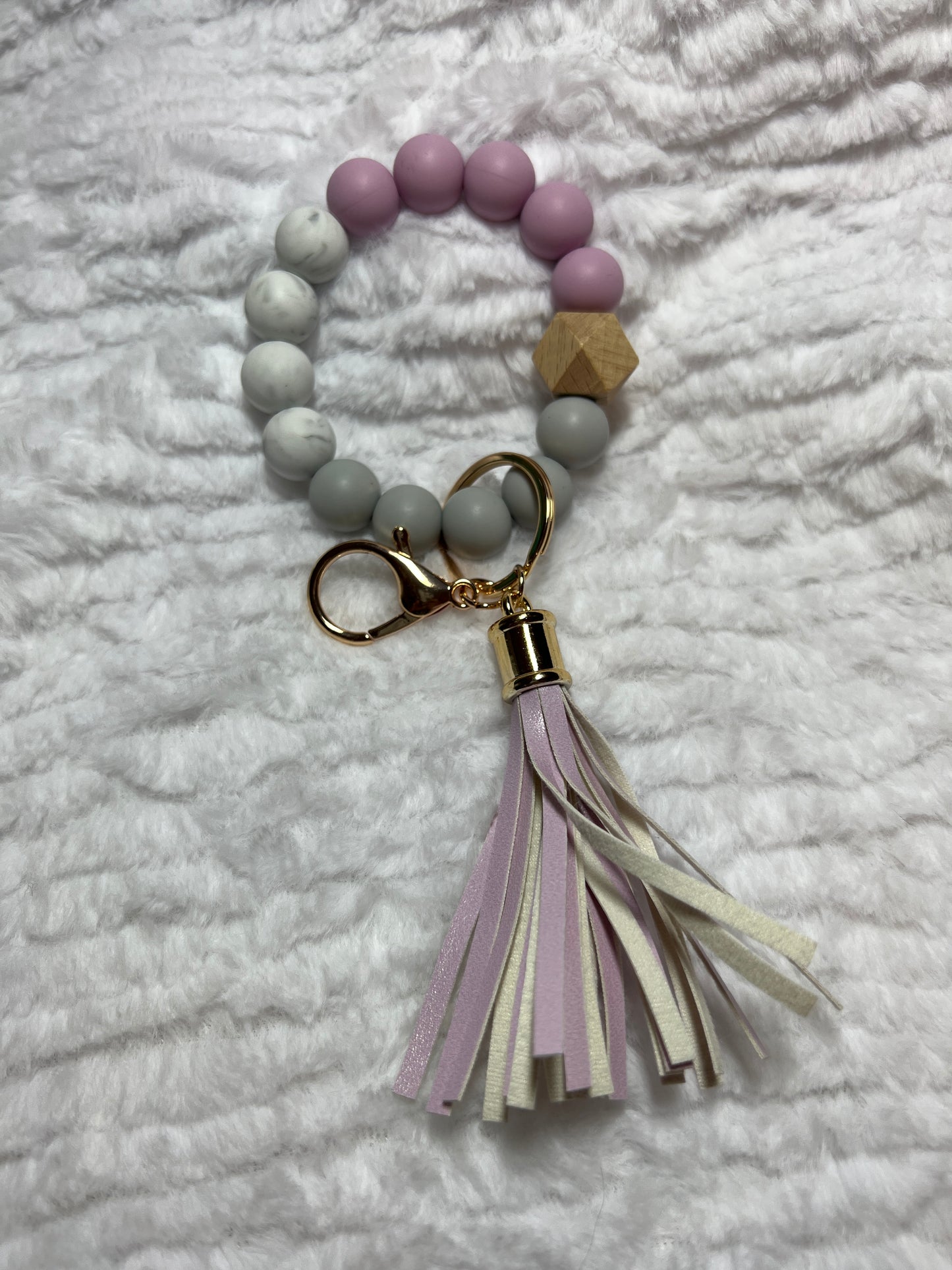 Chunky wristlet keychain