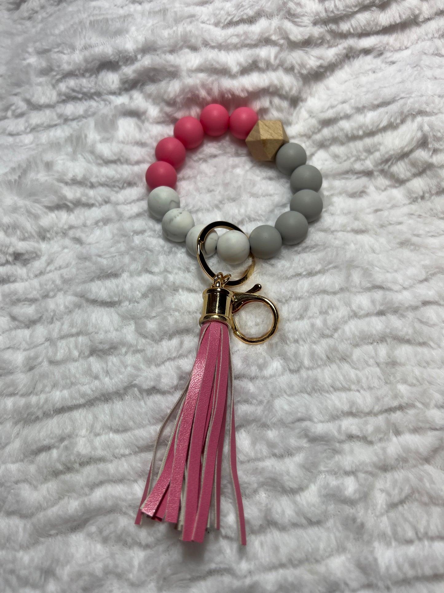 Chunky wristlet keychain